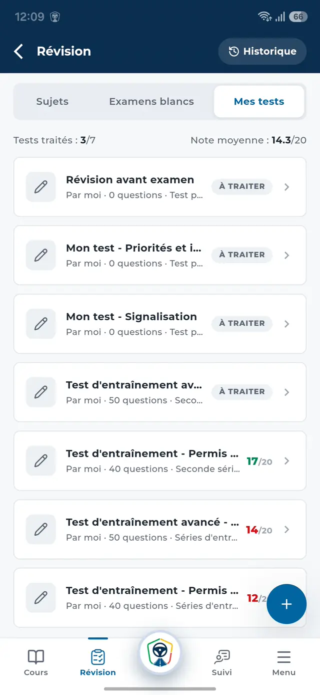Mes tests personnels
